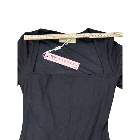 Black Long-Sleeve Flared Jumpsuit Small By Qinsen - Picture 9 of 14